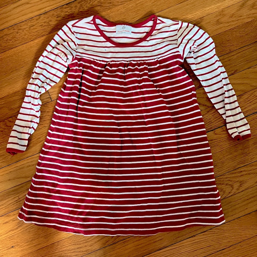Red & White Striped swing dress, perfect for holiday